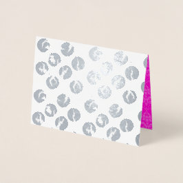 壊れた水玉模様カード |シルバーフォイルプリント 箔カード