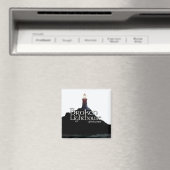 壊れた灯台の写真マグネット標準 – 四角 マグネット (インサイチュ (食洗機))