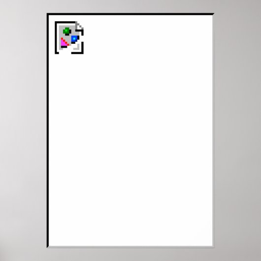 壊れた画像アイコンのポスター ポスター (正面)