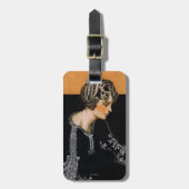 壊れた真珠のネックレス ラゲッジタグ (正面縦)