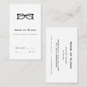 壊れた眼鏡プロフェッショナル検眼アポイントメント 名刺 (正面/裏面)