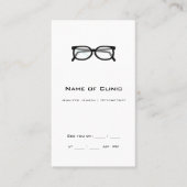 壊れた眼鏡プロフェッショナル検眼アポイントメント 名刺 (正面)