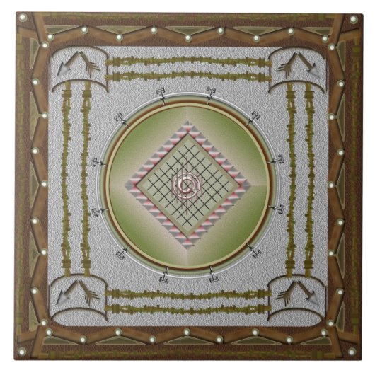 壊れた矢のセラミックタイル タイル (正面)