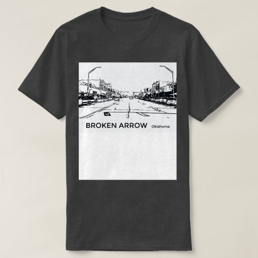 壊れた矢印オクラホマ Tシャツ (デザイン正面)