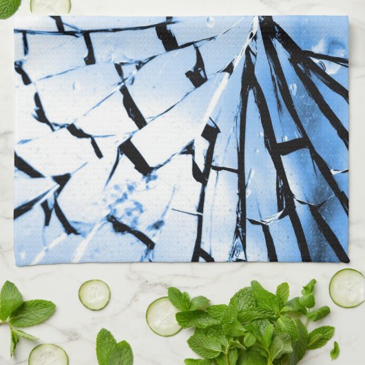 壊れた窓 キッチンタオル (折り畳み)