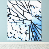 壊れた窓 キャンバスプリント (インサイチュ (ウッドフロア))