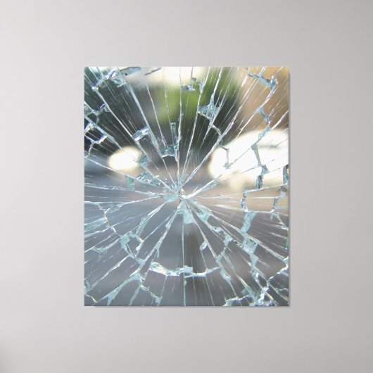 壊れた窓 キャンバスプリント (正面)