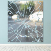 壊れた窓 キャンバスプリント (インサイチュ (ウッドフロア))