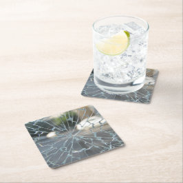 壊れた窓 スクエアペーパーコースター