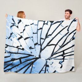 壊れた窓 フリースブランケット