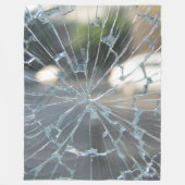 壊れた窓 フリースブランケット (正面)