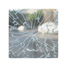 壊れた窓 メタルプリント