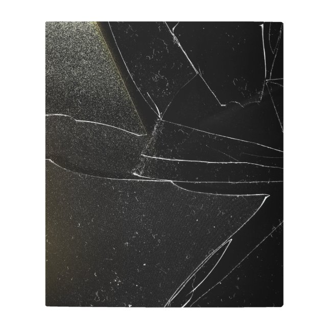 壊れた窓 メタルプリント (正面)