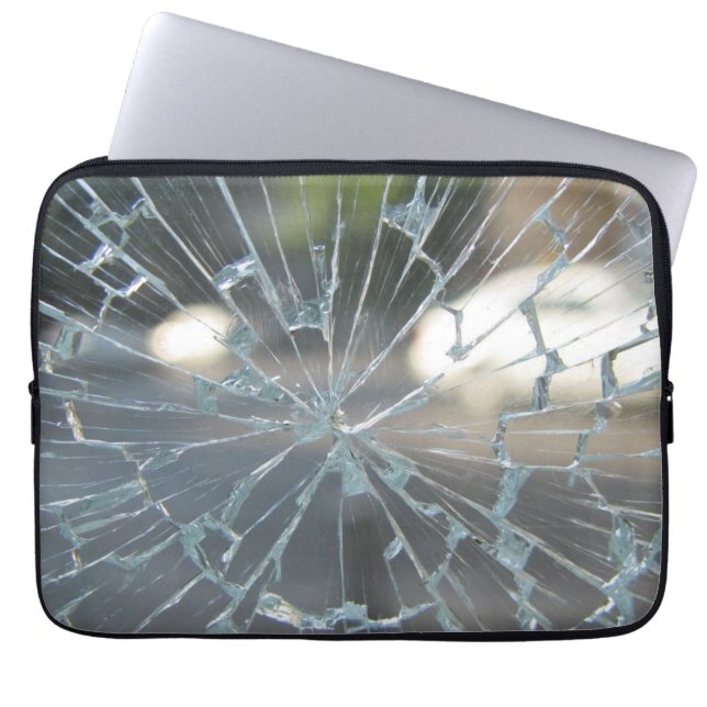 壊れた窓 ラップトップスリーブ (正面)