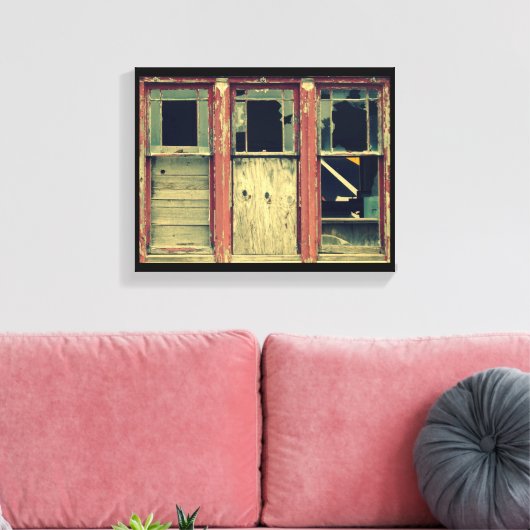 壊れた窓(3) キャンバスプリント (インサイチュ (リビング))