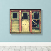 壊れた窓(3) キャンバスプリント (インサイチュ (ウッドフロア))