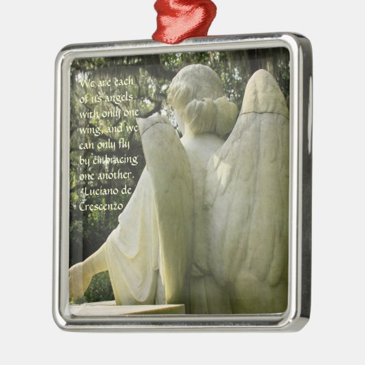 壊れた翼の天使のオーナメント メタルオーナメント (左)