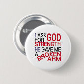 壊れた腕の型枠の神 缶バッジ (正面&裏面)