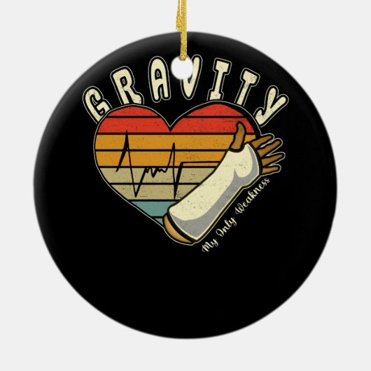 壊れた腕の重力私の唯一の弱い手の手首Elb セラミックオーナメント (裏面)