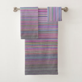 壊れた薄型テレビの虹のライン バスタオルセット