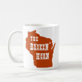 壊れた角のマグのオレンジ コーヒーマグカップ (左)