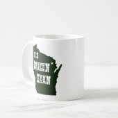 壊れた角のマグの緑 コーヒーマグカップ (正面左)