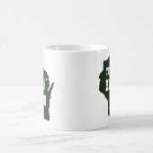 壊れた角のマグの緑 コーヒーマグカップ (中央)