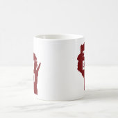 壊れた角のマグの赤 コーヒーマグカップ (中央)