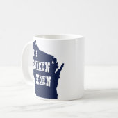 壊れた角のマグの青 コーヒーマグカップ (正面左)