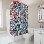 壊れた質感。ステンドグラスのシリーズの統一。アブ シャワーカーテン (インサイチュ)