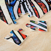 壊れた質感：ステンドグラスの一体性 ジグソーパズル (側面)