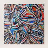 壊れた質感：ステンドグラスの一体性 ジグソーパズル (横)