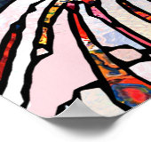 壊れた質感：ステンドグラスの一体性 ポスター (角)