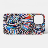 壊れた質感:ステンドグラスの一体性 iPhoneケース (裏面横)