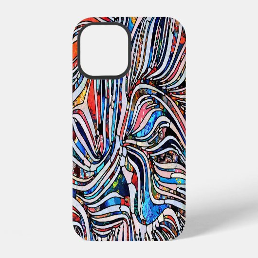 壊れた質感:ステンドグラスの一体性 iPhoneケース (裏面)