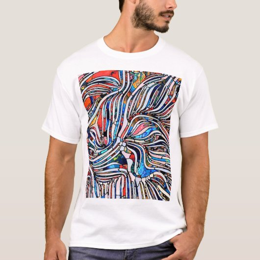 壊れた質感:ステンドグラスの一体性 Tシャツ (正面)