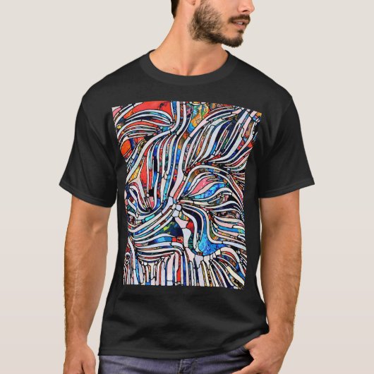 壊れた質感:ステンドグラスの一体性 Tシャツ (正面)