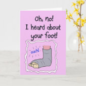 壊れた足は健康なすぐにマンガ欄カードを得ます カード (黄色い花)