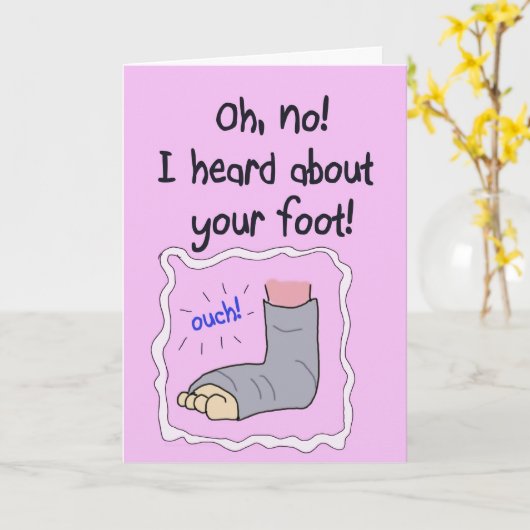 壊れた足は健康なすぐにマンガ欄カードを得ます カード (黄色い花)