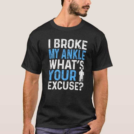 壊れた足首のユーモア壊れた足首の生存者の戦士 Tシャツ (正面)