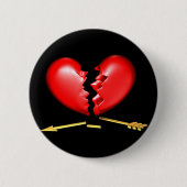 壊れた金矢との失恋 缶バッジ (正面)