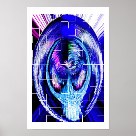 壊れた鏡アート ポスター (正面)