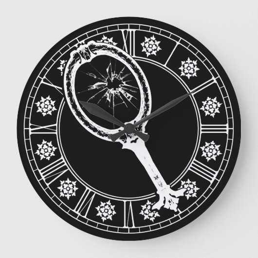 壊れた鏡 ラージ壁時計 (正面)