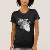 壊れた顔ウーマンハロウィーン Tシャツ (正面)