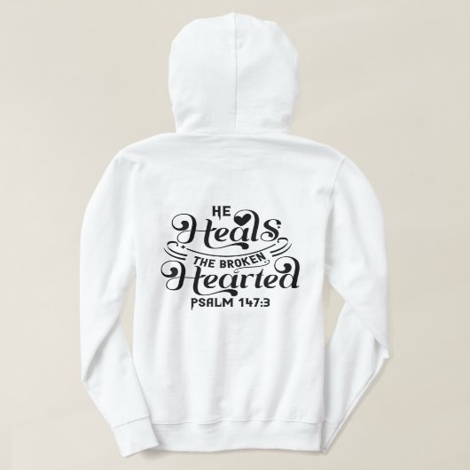 壊れたTシャツを癒す パーカ (デザイン裏面)