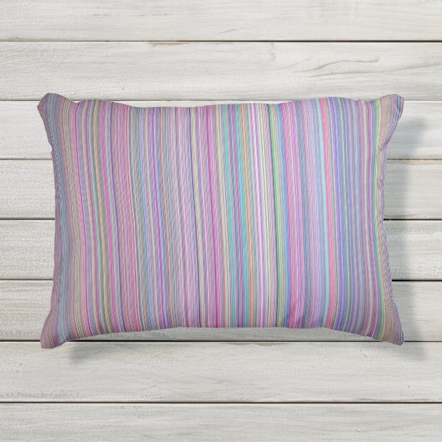 壊れたTV画面テストパターンリバーシブル アウトドアクッション (正面)