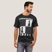 壊れないスペルポーンおもしろいBishop Chess Player Tシャツ (正面フル)