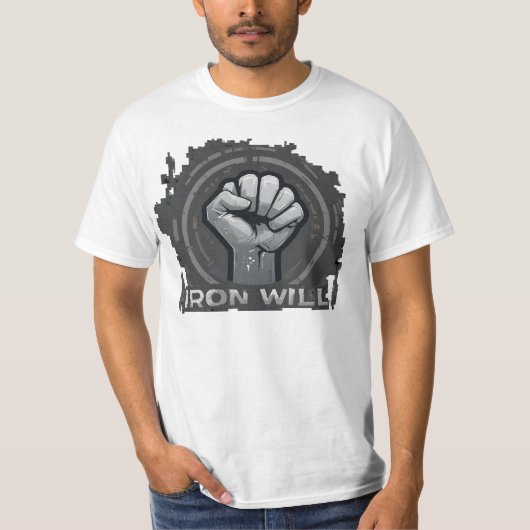 壊れない心を作る 鉄の意志 モチベーション Tシャツ (正面)