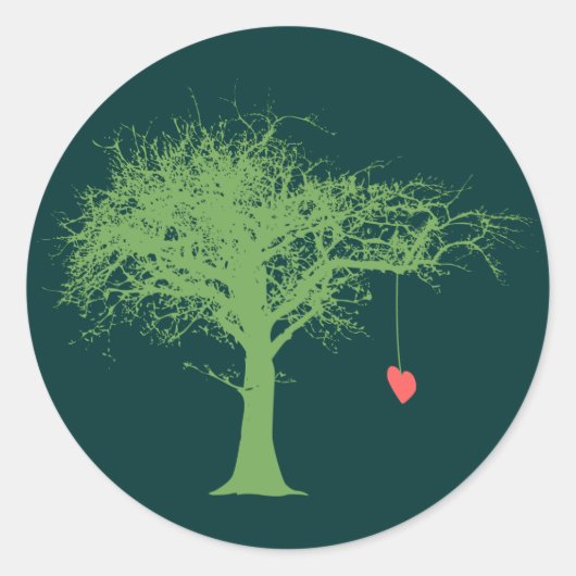 壊れやすいハートシール ラウンドシール (正面)