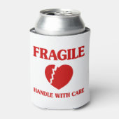 壊れやすいハートハンドル気に付き 缶クーラー (缶正面)